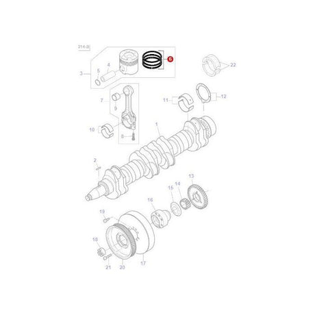 Massey Ferguson - Piston Ring Set - V836640078 - Farming Parts