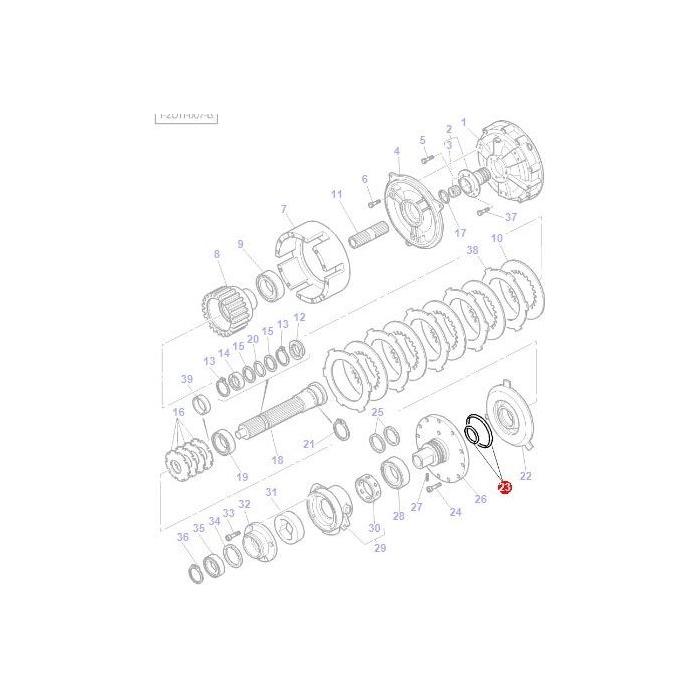 Massey Ferguson - Seal Wet Clutch - 3713179M1 - Farming Parts