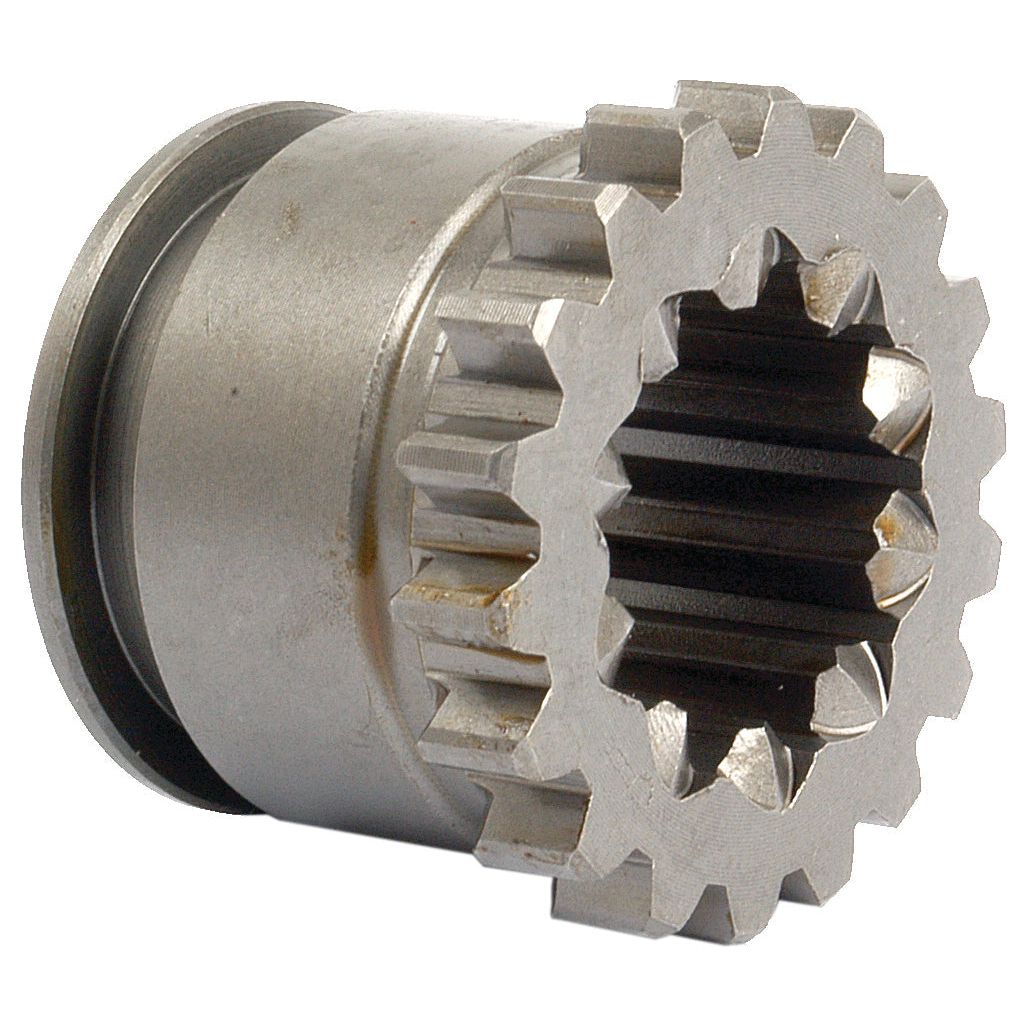 The Sparex Coupling Gear, Part No. S.44980, is a metal gear featuring teeth around its edge and an internal cylindrical hole, making it perfect for fitting onto a tractor shaft.