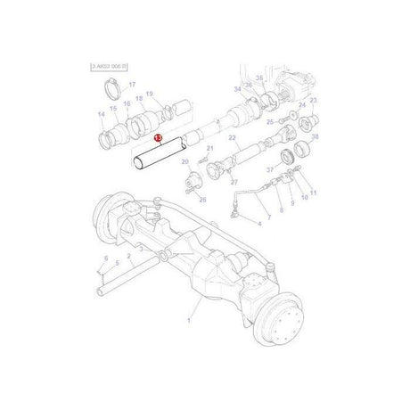 Massey Ferguson - Guard Shaft - 3774707M1 - Farming Parts