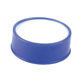 A blue, round plastic lid displayed against a white background, prominently featuring Sparex PTFE Tape (Width: 12mm x Length: 12m, Agripak 1 pc.), Sparex Part No. S.4517.