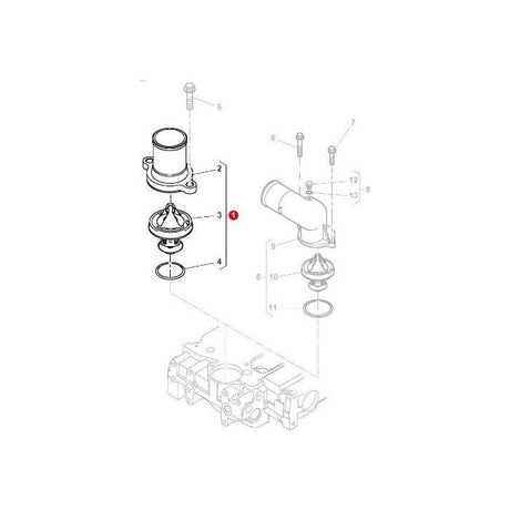 Massey Ferguson - Thermostat - 4225430M1 - Farming Parts