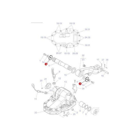 Massey Ferguson - Washer Lift Shaft - 3715667M2 - Farming Parts