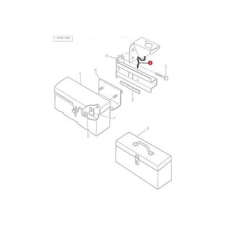 Massey Ferguson - Tool Box Retainer - 3580564M1 - Farming Parts