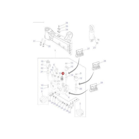 Massey Ferguson - Pressure Valve - 7302601602 - Farming Parts