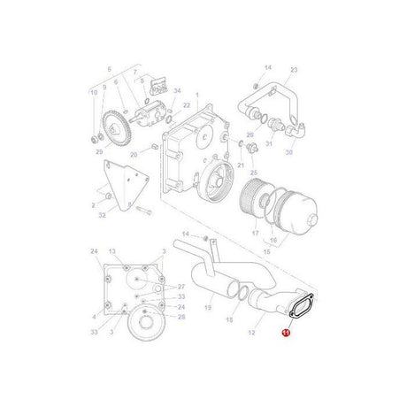 Massey Ferguson - Gasket - 4308296M1 - Farming Parts