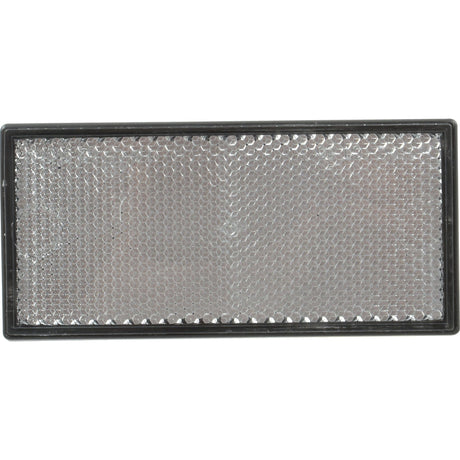 Sparex Rectangular Reflector (Self Adhesive) Clear 2 pcs. Agripak, with a honeycomb mesh pattern, is mounted in a black frame and features a clear self-adhesive layer for easy installation.