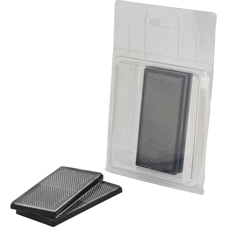 Two rectangular, clear adhesive reflectors from the Sparex brand, with one packaged inside a durable Agripak case for safe transport and the other outside.