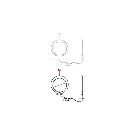 Massey Ferguson - Circlip External 50mm - 1440873X1 - Farming Parts