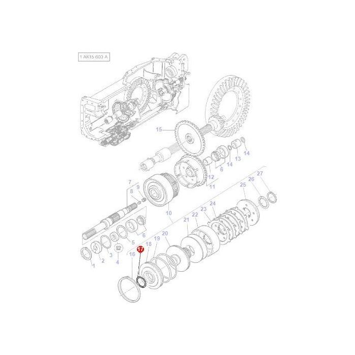 Massey Ferguson - O Ring - 3384523M1 - Farming Parts