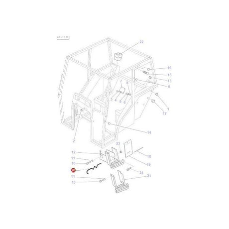 Massey Ferguson - Pin Battery Cover - 3611714M2 - Farming Parts