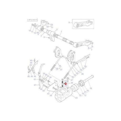 Massey Ferguson - Stud Lift Cylinder - 1667580M1 - Farming Parts