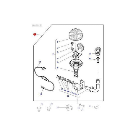 Massey Ferguson - Beacon Kit - 3810990M12 - Farming Parts