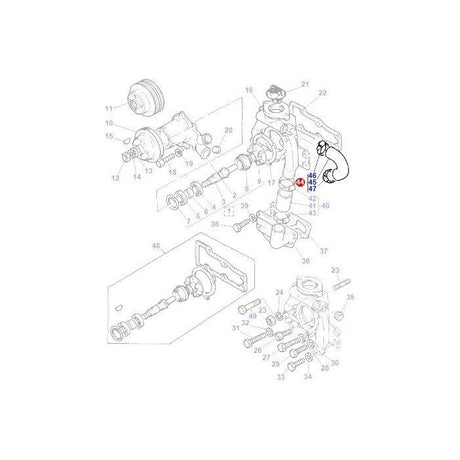 Massey Ferguson - Bypass Hose - 3637573M91 - Farming Parts