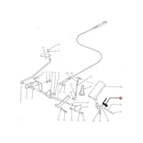 Massey Ferguson - Spring Foot Throttle - 1425680M1 - Farming Parts