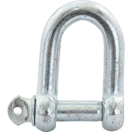 A galvanized steel Screw Type D Shackle with a 25.4mm threaded pin and 50mm jaw width, made from high-quality galvanized mild steel by Sparex (Part No. S.4666).