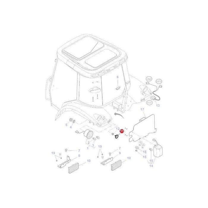 Massey Ferguson - Reflector - 4271028M1 - Farming Parts