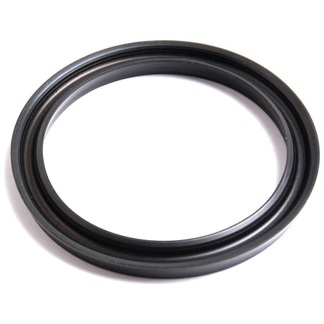 The Sparex Hydraulic Piston Seal (Part No. S.4722) is a black circular rubber seal featuring a grooved inner ring, designed specifically for the hydraulic lift piston of Ford / New Holland machinery.