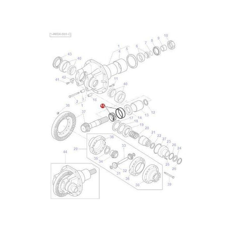 Massey Ferguson - Bearing Pinion Shaft - 3765690M1 - Farming Parts