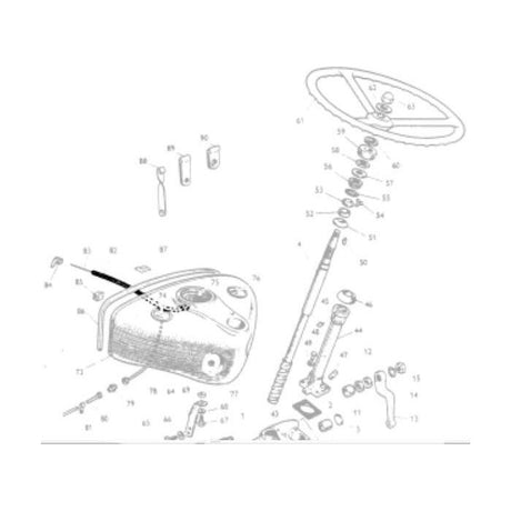 Massey Ferguson - Tacho Drive Cable - 890232M91 - Farming Parts