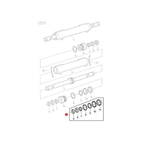 Massey Ferguson - Seal Kit Steering Cylinder 4WD - 3484327M92 - Farming Parts