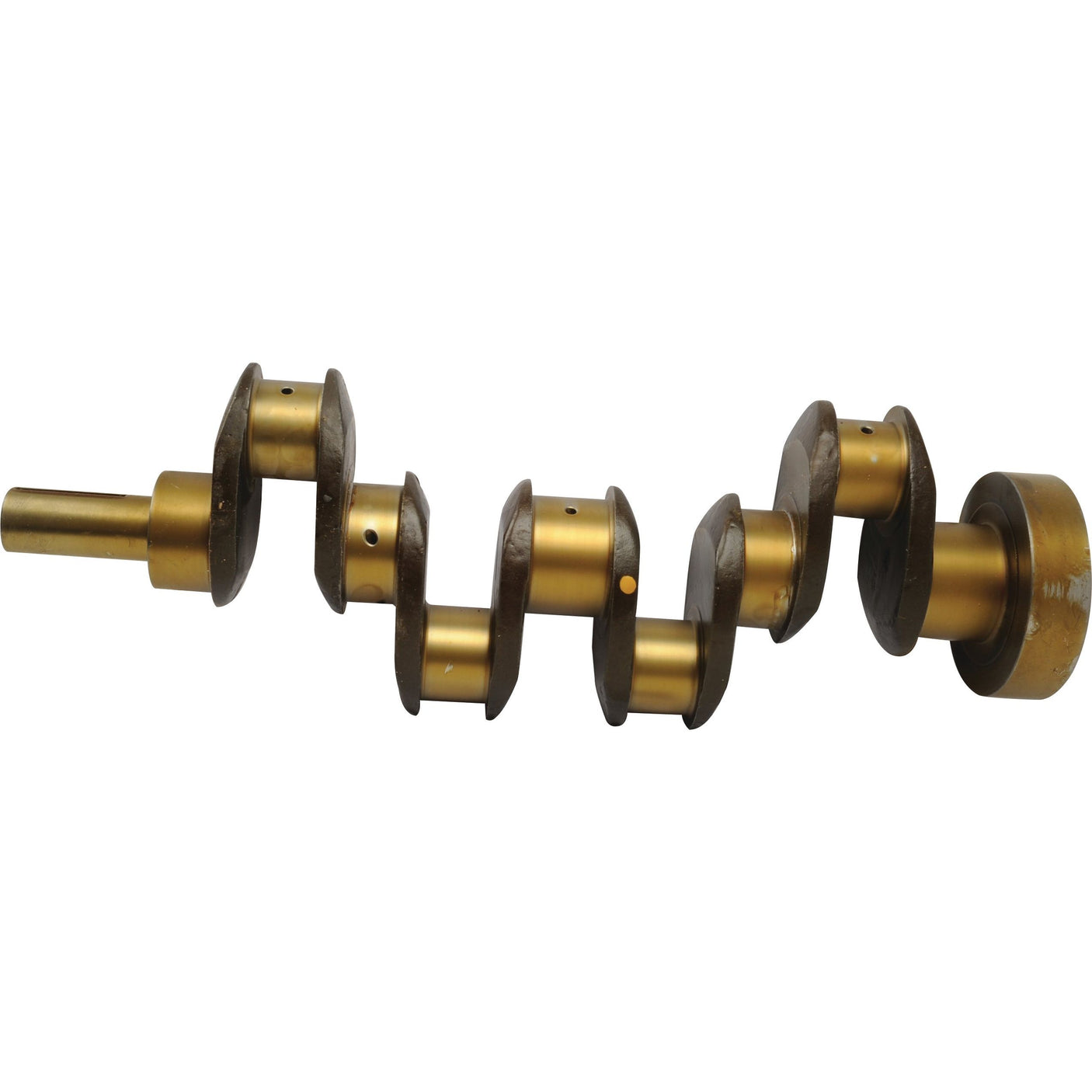 The Sparex Crankshaft Kit (4 Cyl.) 4.203 - S.48026 features a metal crankshaft with multiple offset crankpins and counterweights, specifically designed for use in an internal combustion engine, and includes main bearings to ensure smooth rotation and durability.