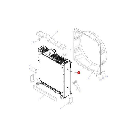 Massey Ferguson - Radiator - 4279987M4 - Farming Parts