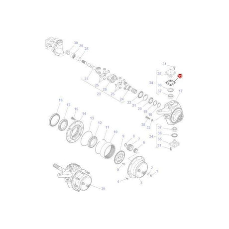 Massey Ferguson - Shim Final Drive - F334310020400 - Farming Parts