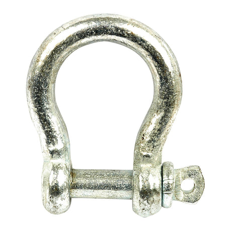 A Sparex Bow Shackle (S.4870), featuring an 11mm threaded pin, is crafted from galvanized mild steel for secure fastening.