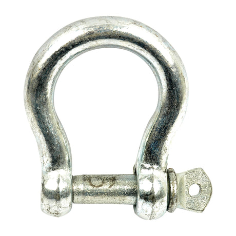 The Sparex Bow Shackle, Pin Ø16mm - S.4872, is a galvanized metal D-ring shackle with a threaded pin that ensures secure connections, making it ideal for rigging and towing applications.