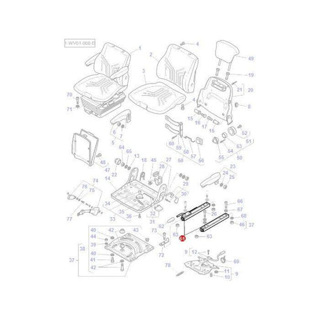 Massey Ferguson - Adjustment Rail Set - F716501030050 - Farming Parts