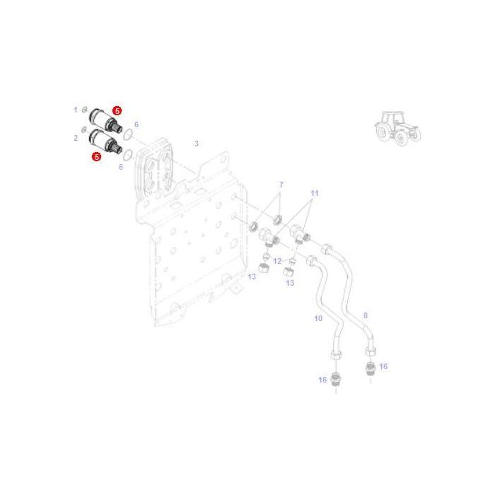 Fendt - Coupler Fitting - G718960110011 - Farming Parts