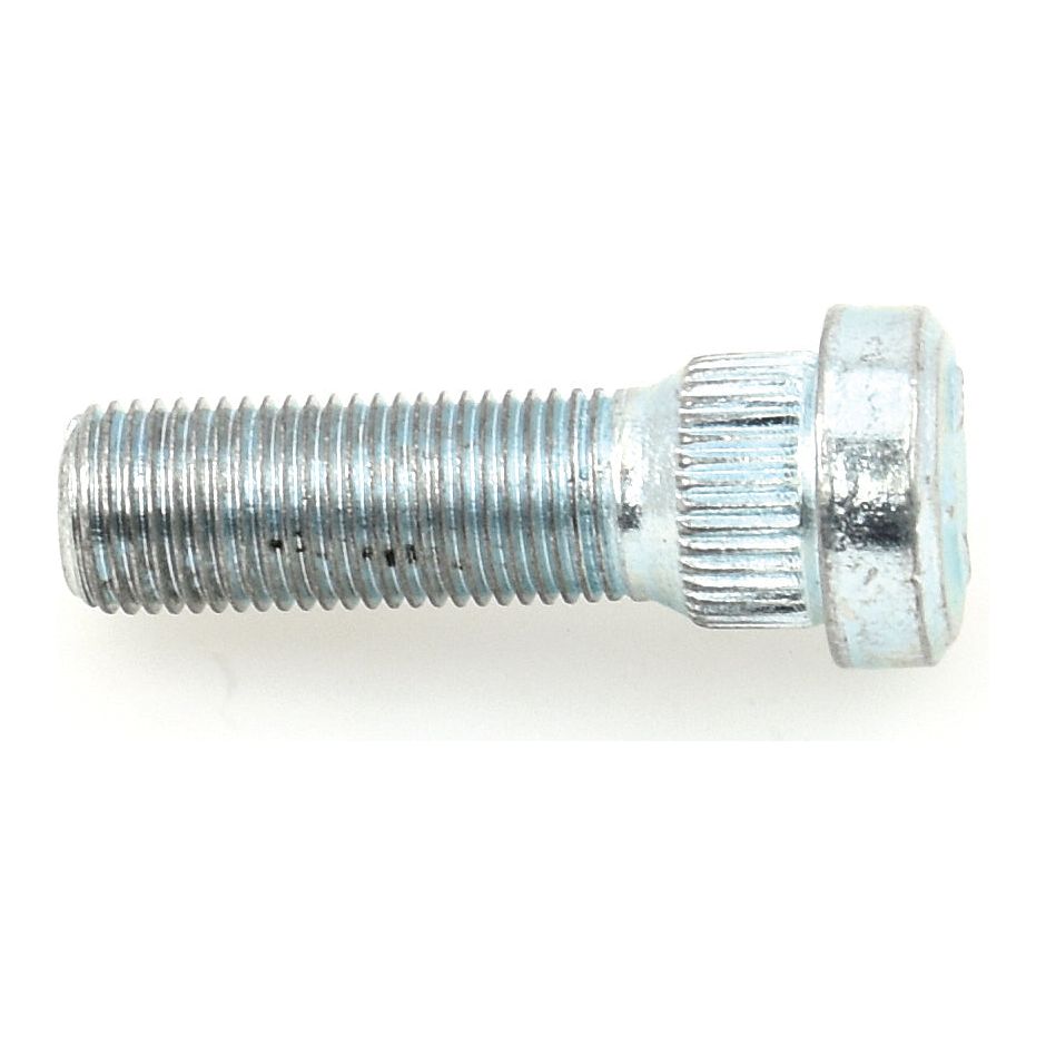 A close-up view of a single metal bolt with a hexagonal head, reminiscent of the Sparex Wheel Stud 1/2'' x 1 3/4'' (UNF) Grip Ø: 5/8'', and a partially threaded shaft (Sparex Part No. S.4948).