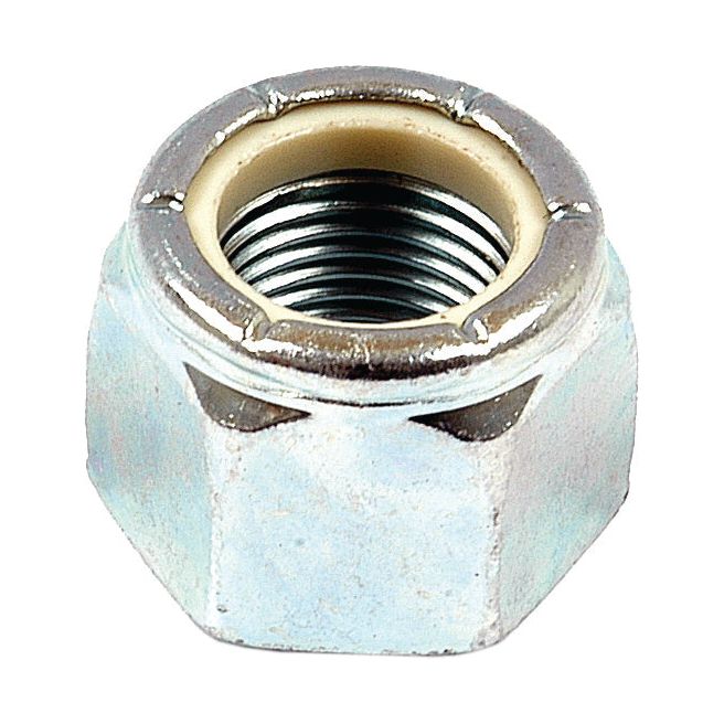 A 1/2'' UNF Imperial Self Locking Nut (DIN 985) with a nylon insert to prevent loosening, featuring a tensile strength of 8.8, commonly known as Sparex Part No. S.4960 from the brand Sparex.