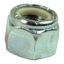 Introducing the Sparex Imperial Self Locking Nut, a zinc-plated, hexagonal metal nut with a nylon insert, sized at 1/2'' UNC (DIN 985), featuring a tensile strength of 8.8 and known as Part No. S.4965. This self-locking nut is designed to resist loosening effectively.