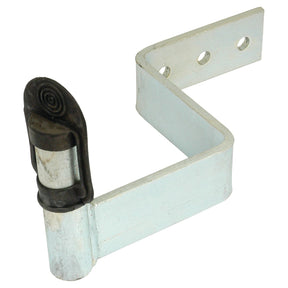 The Beacon Bracket (LH) - S.50148 by Sparex is a metal safety hasp with a U-shaped bracket and a rotating latch, designed for securing doors or gates. It features three screw holes for attachment and ensures robust security in various applications.