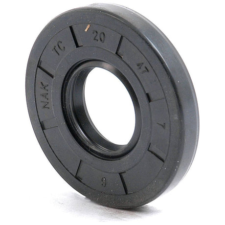 A black rubber and metal oil seal branded as Sparex, part number S.50188, marked with "NAK TC 20 47 7". This Double Lip Metric Rotary Shaft Seal measures 20 x 47 x 7mm.