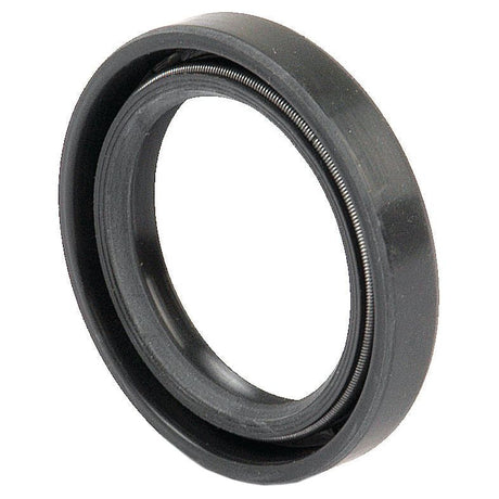 A detailed close-up of a black rubber Sparex Metric Rotary Shaft Seal (Sparex Part No. S.50236) with an inner metal spring, featuring a double lip design. The seal measures 30 x 42 x 7mm.