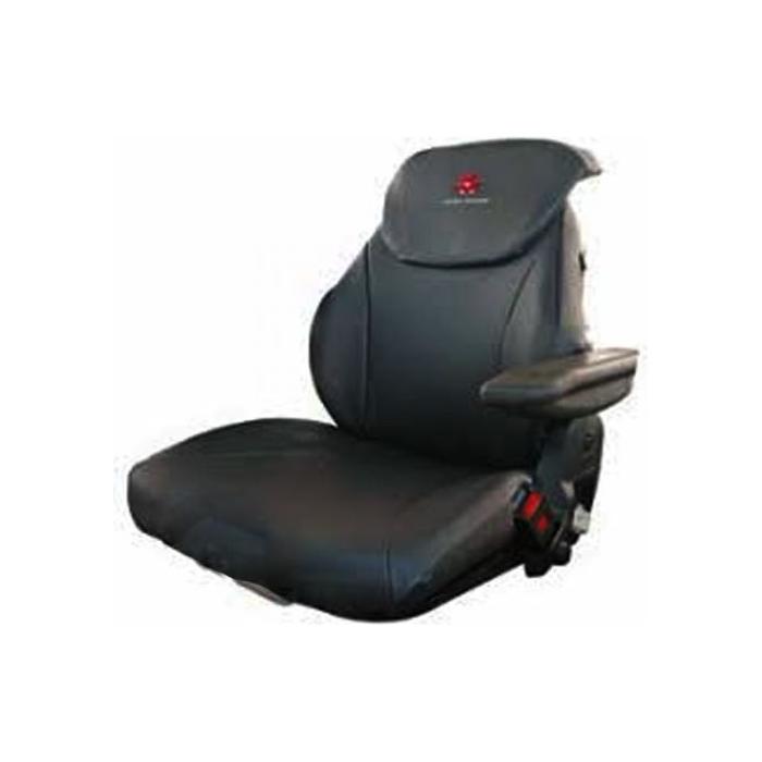 AGCO's Massey Ferguson ergonomic office chair, featuring a leatherette seat cover (model 3933619M1), with armrests, a high backrest, and design inspired by the comfort of the original Massey Ferguson Grammer seat.