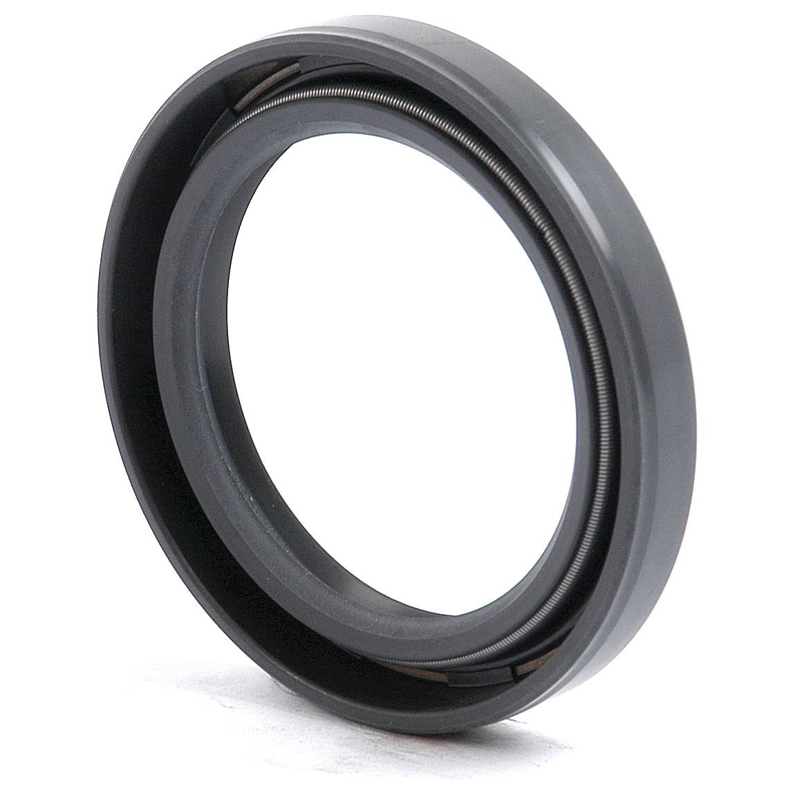 The Sparex Metric Rotary Shaft Seal, sized at 40 x 55 x 8mm with a double lip design (Sparex Part No. S.50312), is a circular oil seal ring made of metal and rubber that prevents leaks in mechanical systems, ensuring optimal performance and reliability.