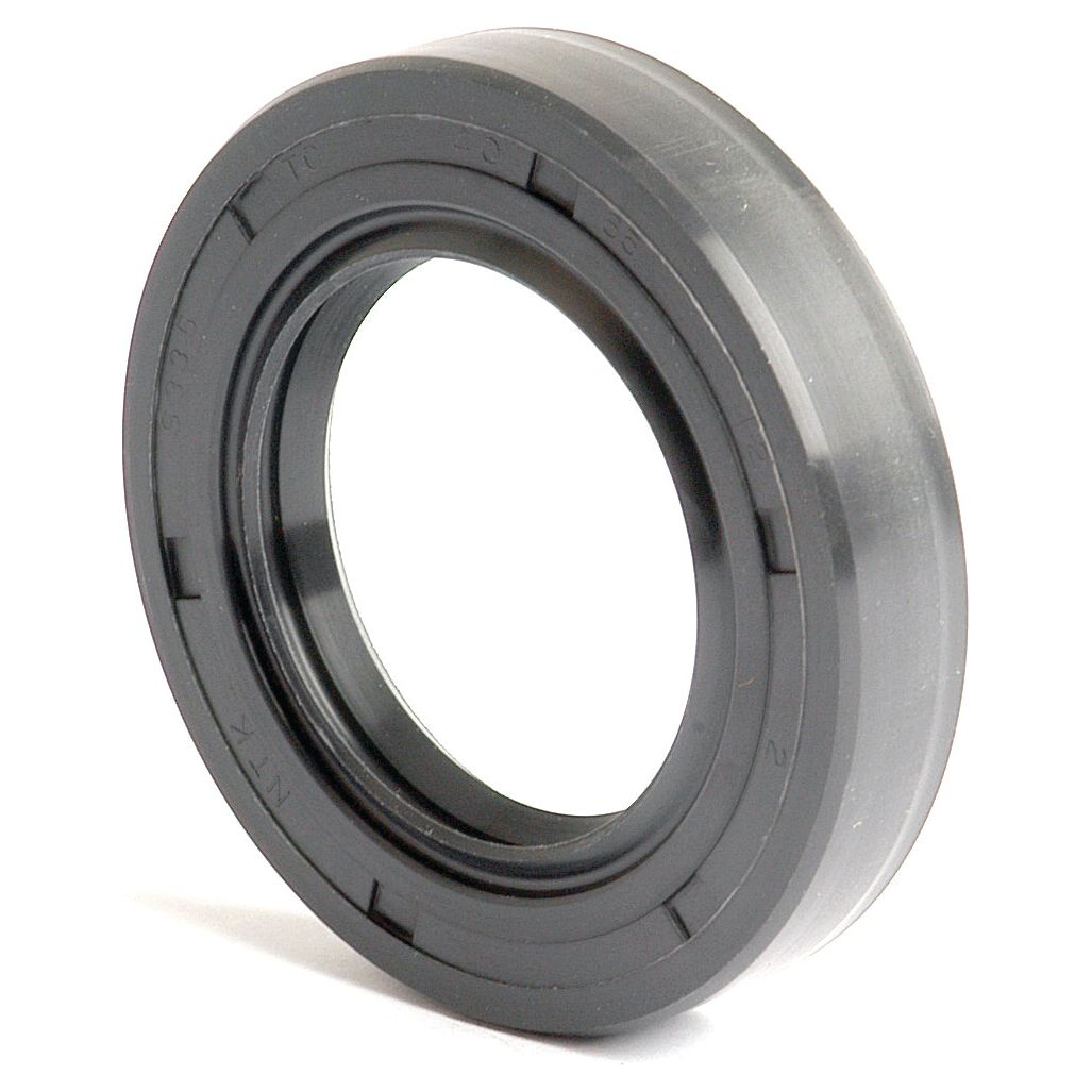A Sparex Metric Rotary Shaft Seal (Part No. S.50323) in black rubber, with dimensions of 40 x 65 x 12mm, features a circular inner diameter opening and a Double Lip design for enhanced durability.