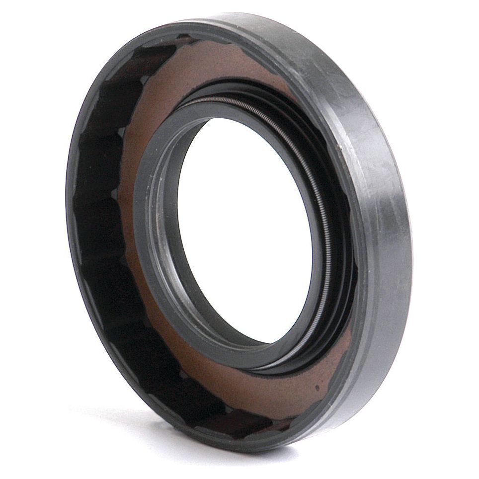 A close-up view of the Sparex Metric Rotary Shaft Seal (Sparex Part No.S.50329), featuring an inner rubber lip and outer metal body. This double lip oil seal, measuring 40 x 72 x 12mm, is commonly used in mechanical or automotive applications to prevent lubricant from leaking.