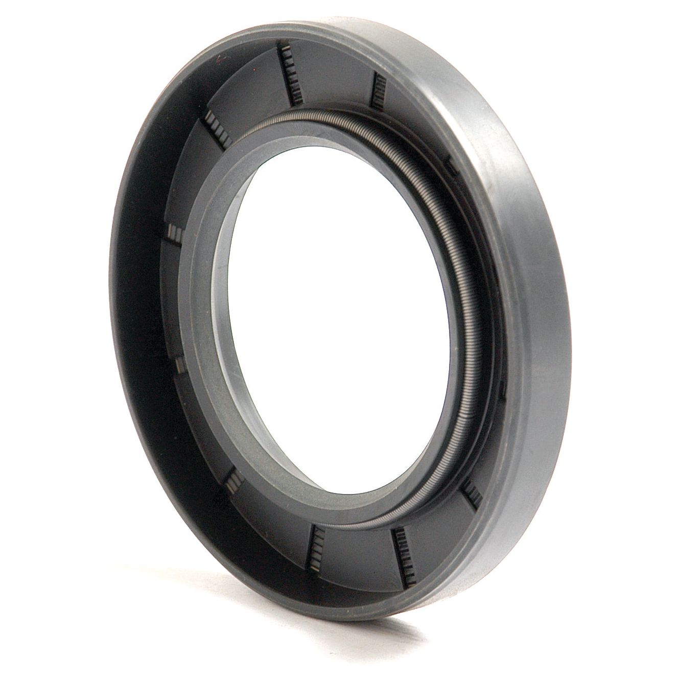 Introducing the Sparex Metric Rotary Shaft Seal (Part No. S.50343), a black and gray circular seal measuring 44 x 72 x 10mm. This single lip design features a central opening and a grooved inner edge, making it ideal for preventing fluid leakage in various machinery applications.