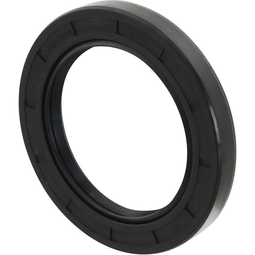 A Sparex Metric Rotary Shaft Seal, 45 x 65 x 8mm Double Lip (Part No. S.50350), is a black circular rubber seal with a smooth inner surface and grooved outer edge.