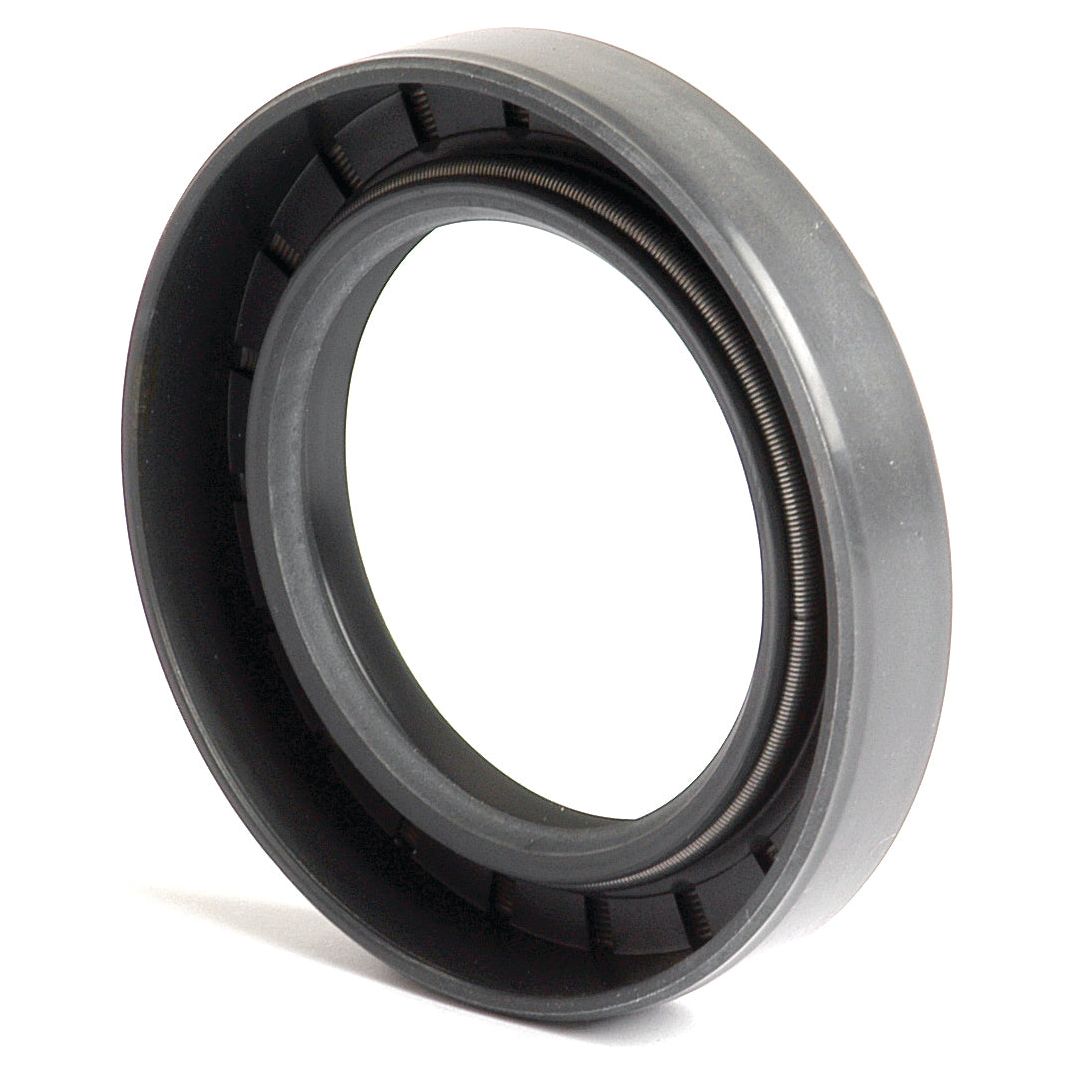 A close-up image of the Sparex Metric Rotary Shaft Seal (Sparex Part No. S.50354) features a black metal and rubber design, with a coiled spring inside and double lip construction, measuring 45 x 68 x 12mm.