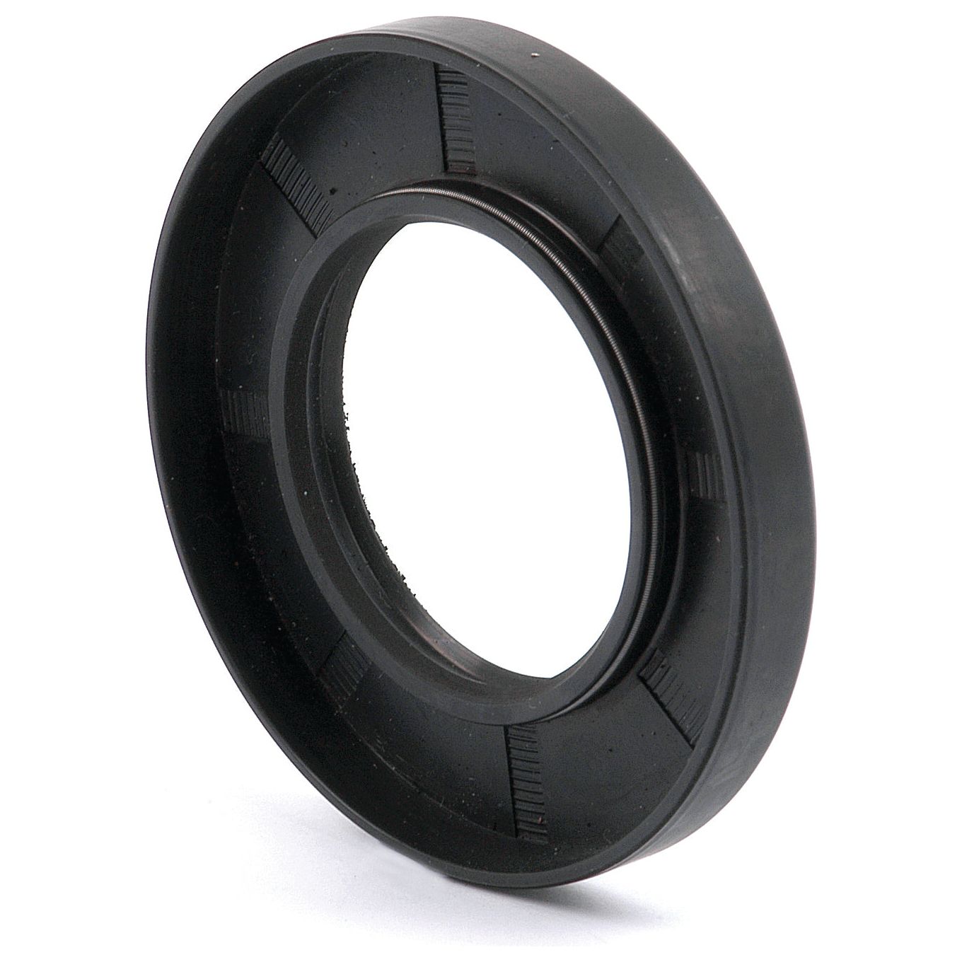 A circular black rubber seal ring with a hollow center and ridged outer surface, designed as a Metric Rotary Shaft Seal with Double Lip, measuring 45 x 80 x 10mm, known by its Sparex Part No. S.50359 from brand Sparex.