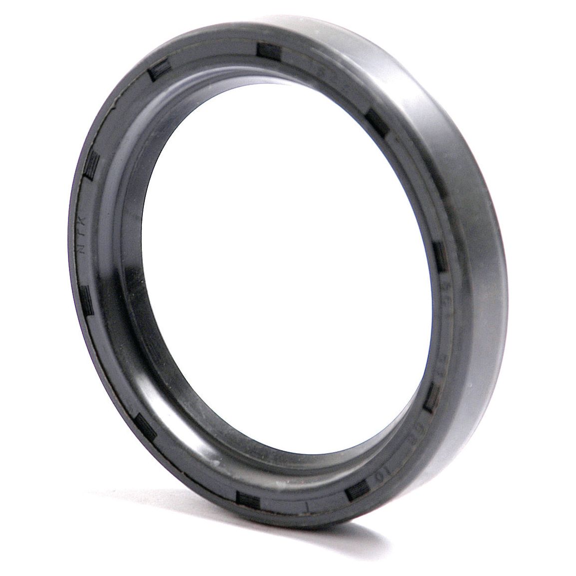 A close-up of a gray mechanical seal ring, specifically the Sparex Metric Rotary Shaft Seal, 53 x 68 x 10mm Single Lip (Part No.S.50400), standing upright against a white background.