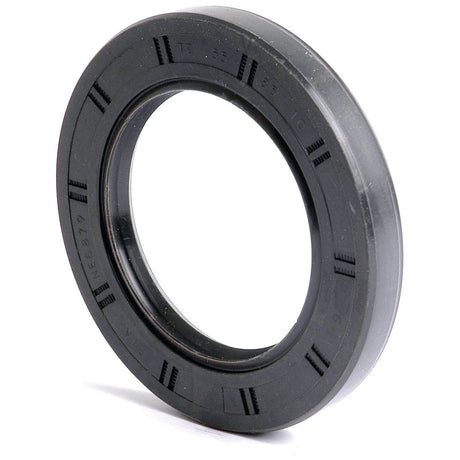 This image shows the Sparex Metric Rotary Shaft Seal, commonly used in mechanical applications to prevent fluid leakage. The black rubber seal is circular with ridges on its outer edge and features a Double Lip design, measuring 55 x 85 x 10mm.