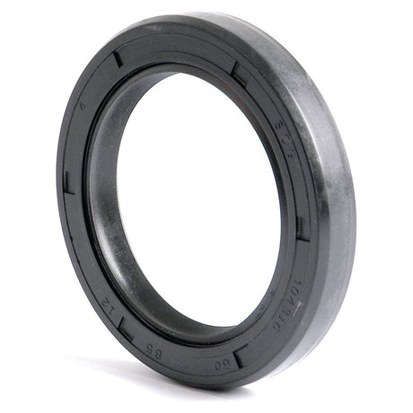 A black circular oil seal with visible measurement markings on its surface, this Metric Rotary Shaft Seal is available in a 60 x 85 x 12mm size and corresponds to Sparex Part No. S.50427 (Double Lip).