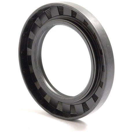 A close-up image of the Sparex Metric Rotary Shaft Seal, featuring a circular, black rubber oil seal with a metal casing, typically used in mechanical applications to prevent leakage. This double lip Sparex Part No.S.50448 measures 70 x 110 x 13mm.